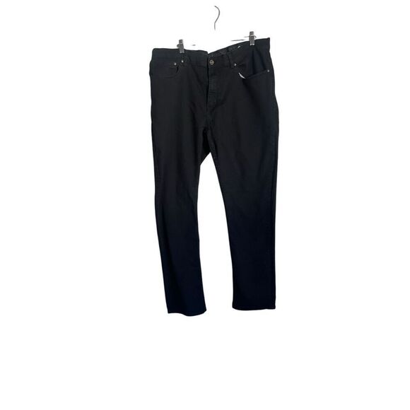 Rugby Mens Black Mid-Rise Full Length Five Pocket Style Slim Jeans Size 38x32 - Picture 1 of 7